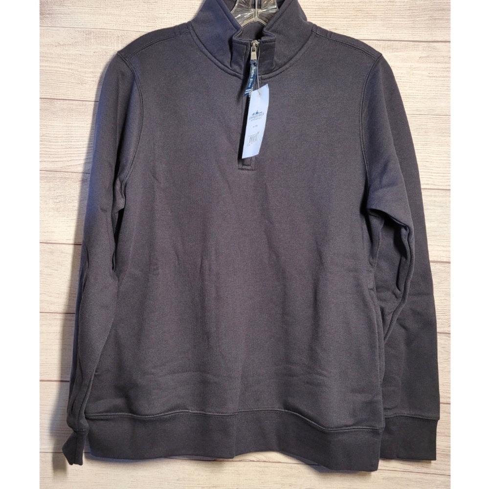 Charles River Apparel Women's Size M Navy Pullover Sweater 1/4 Zip